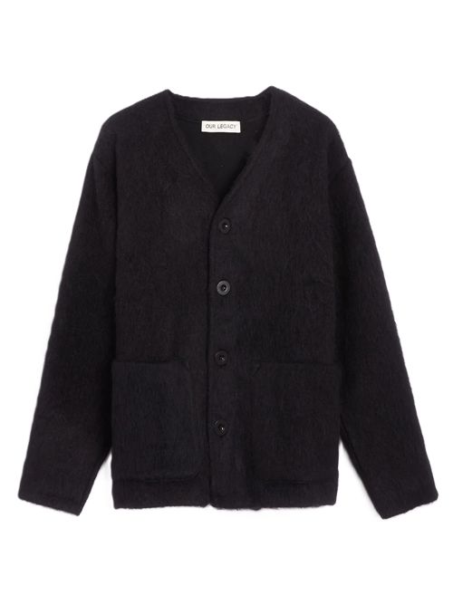 cardigan black mohair Our Legacy | M4206CBMBLACK MOHAIR